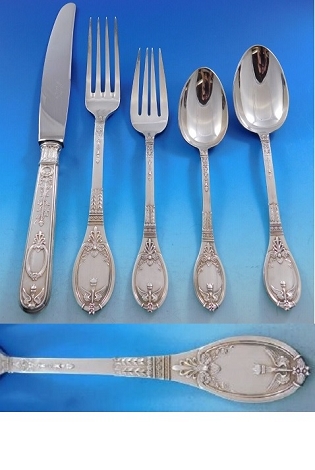 Baron Gerard by Souche-Lapparra French Sterling Silver Flatware Set Service 20pc